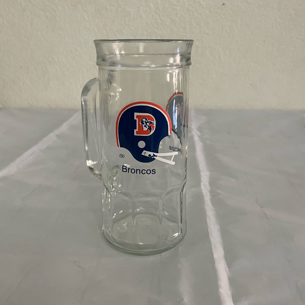 Denver Broncos Glass Beer Mug/Stein